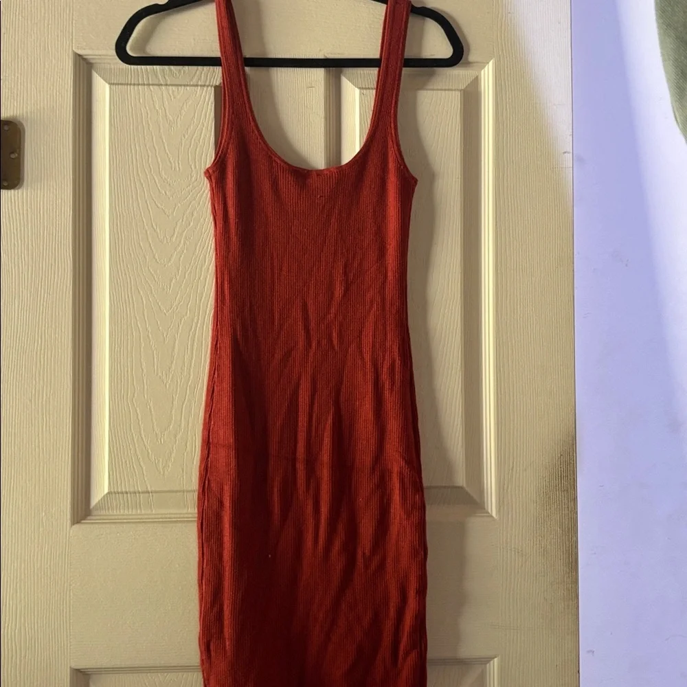 Windsor Rust Lace-Up Mini Dress